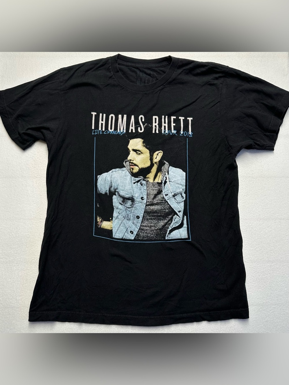 Thomas Rhett Life Changes Tour 2018 Black Graphic Concert T-Shirt Size L